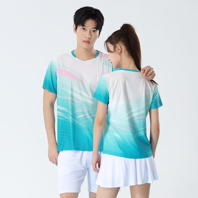 Badminton Jersey - ユニセックス卓球 Tシャツプロフェッショナル通気性バドミントンスポーツジャージ男性女性速乾性ワークアウトシャツピンポンゲーム用