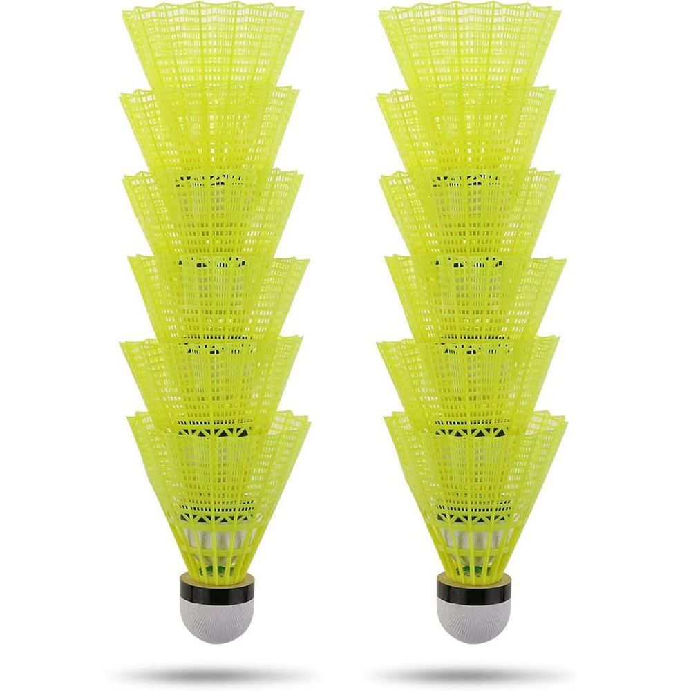 Feather Shuttlecock - 新しいプラスチック製バドミントンシャトルコック、耐久性のあるスポーツ用ナイロンバドミントン、屋外用安定したバドミントントレーニングボール
