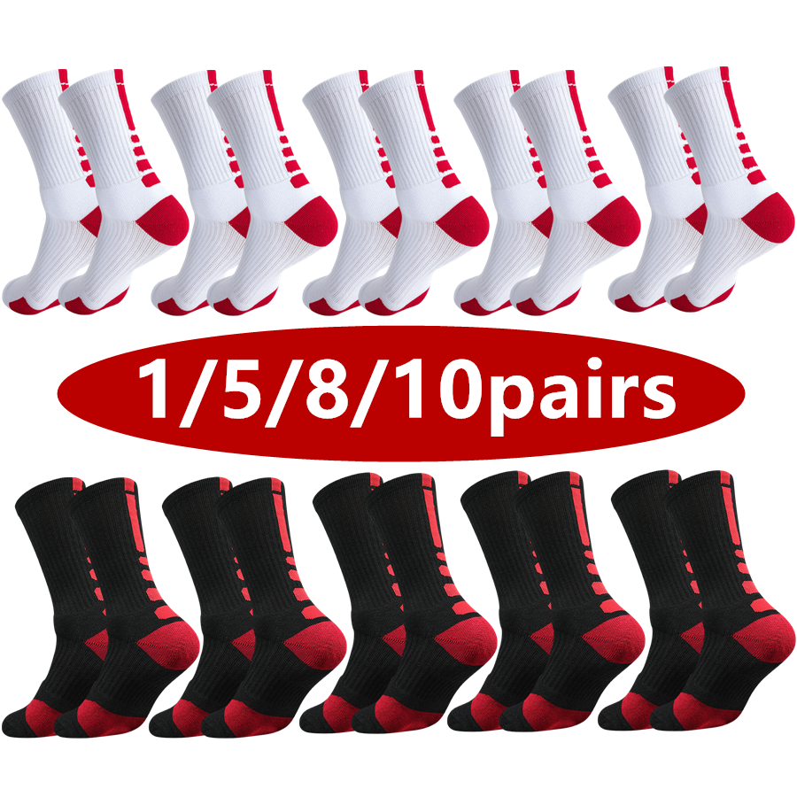 Sports Grip - 1/5/8/10 ペアメンズレディースアンチスリップグリップ野球ラグビーアスレチックエクササイズソックスタオルボトム通気性耐衝撃性