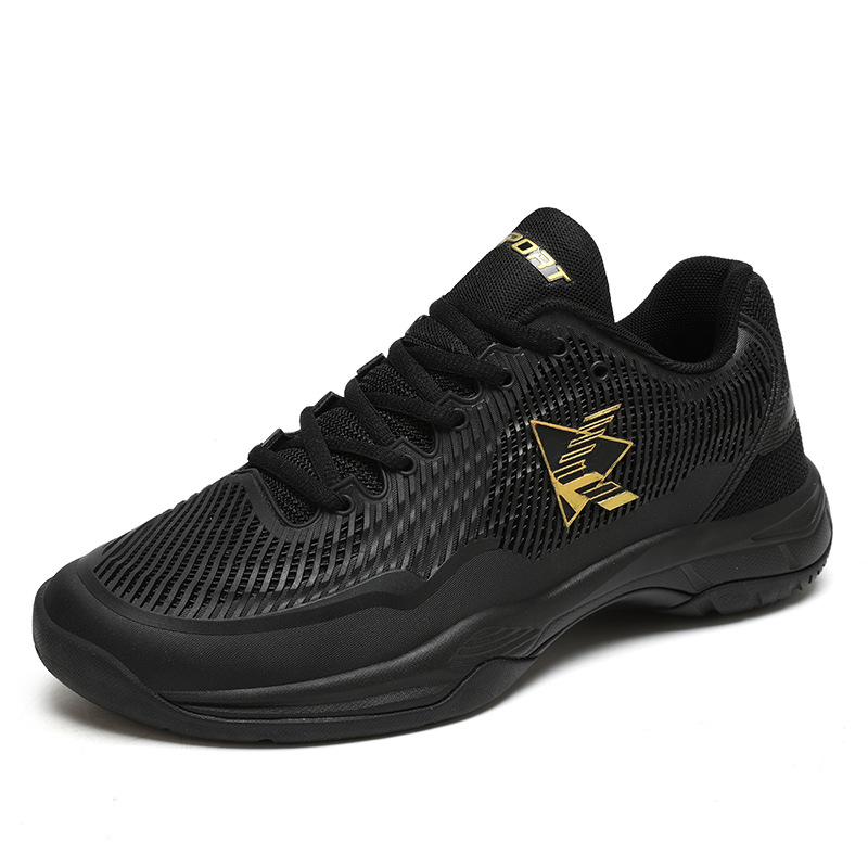 Badminton Shoes Men - 2026年新作 オールブラックカラー バドミントンシューズ ジュニア テニス 卓球