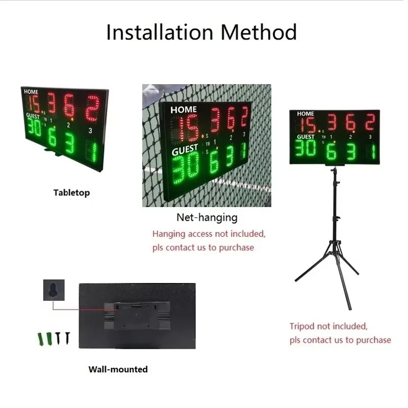 ポータブルXcmデジタルPLコートスコアボード屋内テニススタ - Scoreboard Digital のレビューと価格