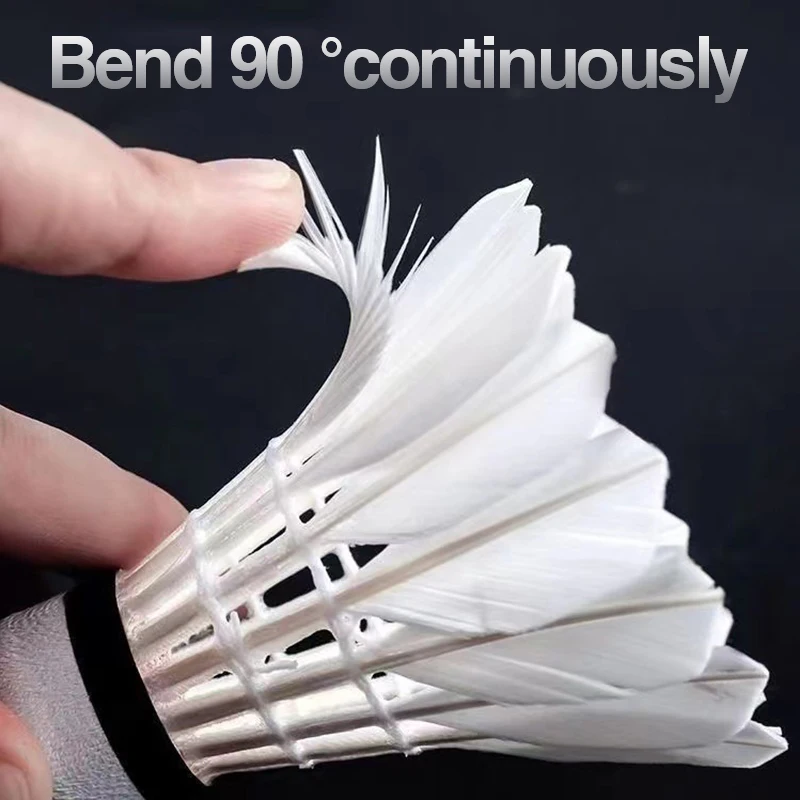 新しい白いガチョウの羽根バドミントンシャトルコック、3個入り - Feather Shuttlecock のレビューと価格