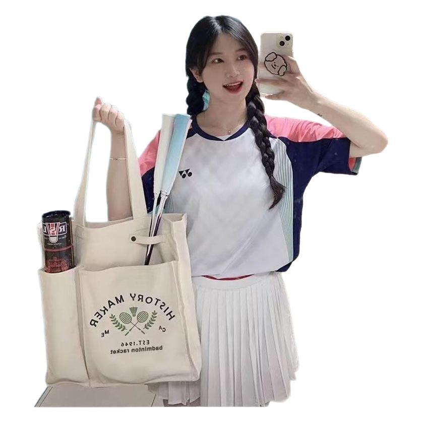 大容量キャンバスバドミントンラケットバッグシングルショルダー - Badminton Bag のレビューと価格