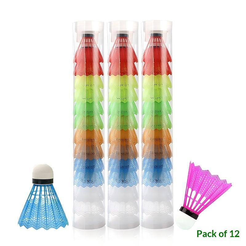 ～6個入り、耐久性に優れたプラスチック製バドミントンシャトル - Badminton Shuttlecock のレビューと価格