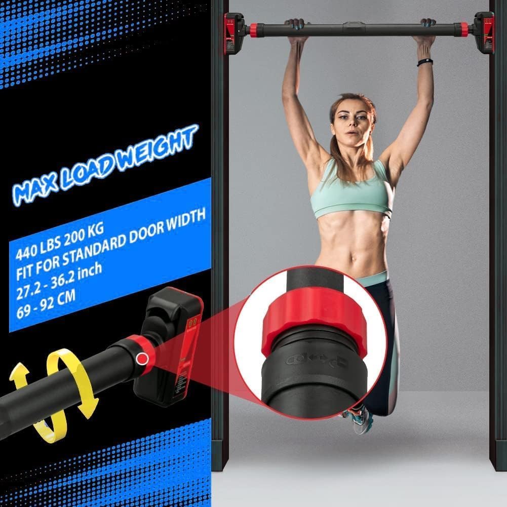 ドア枠に取り付け可能な懸垂バー。安全ロック付きで、自宅での上 - Sports Grip のレビューと価格