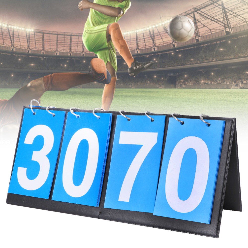 持ち運び可能なブルーの4桁スコアボード。数字が切り替わるデザ - Scoreboard Digital のレビューと価格