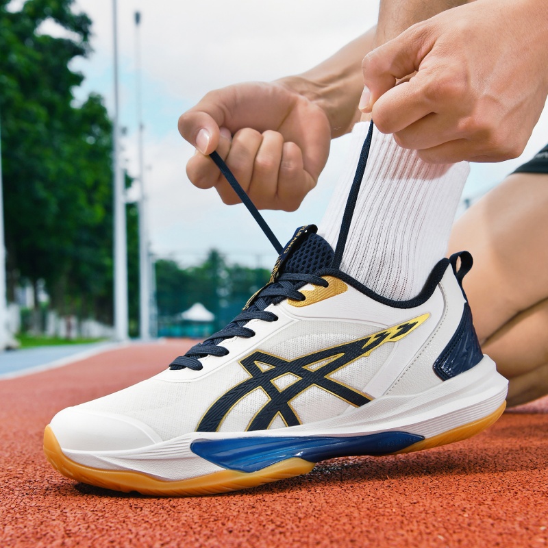 男性女性バドミントンシューズ卓球シューズバレーボールハンドボ - Badminton Shoes Men のレビューと価格