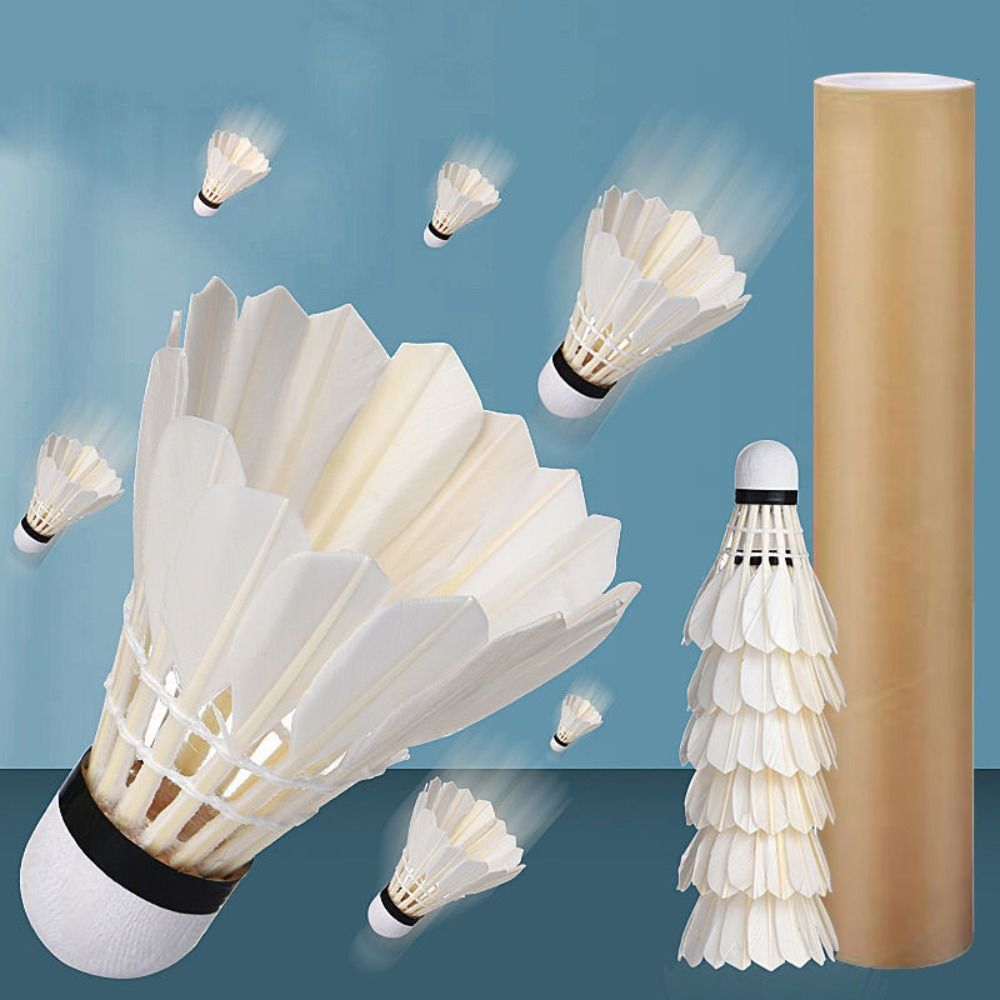 3個入り/6個入り/12個入り、新品の白いバドミントンシャト - Feather Shuttlecock のレビューと価格