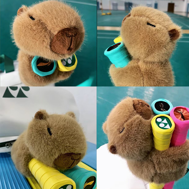 かわいいカピバラバドミントンラケットグリップ装飾ハンドルカバ - Badminton Grip のレビューと価格
