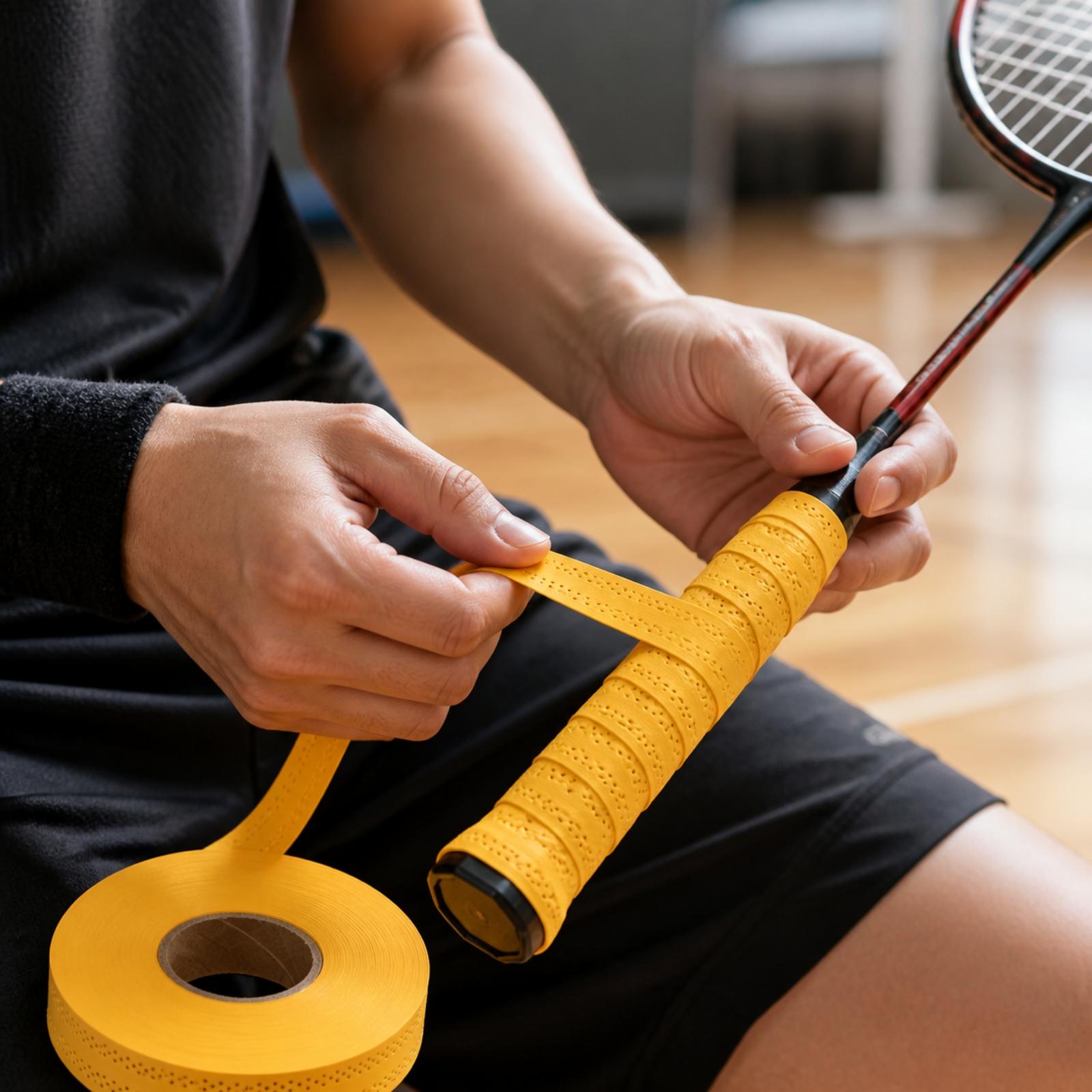 通気性のあるグリップテープ 45m PU素材 テニス、バドミ - Badminton Materi のレビューと価格