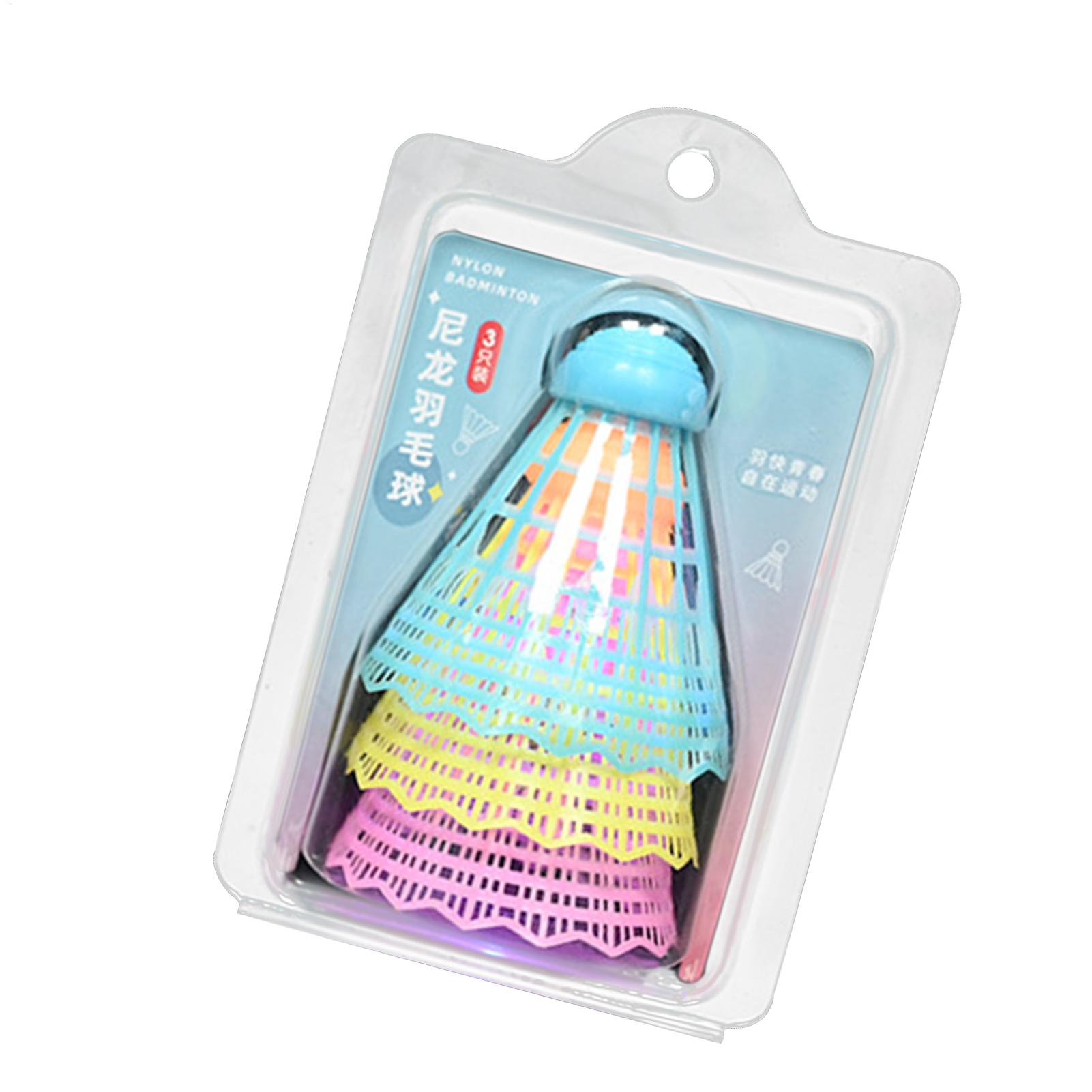 3個入り、光るバドミントンボール、カラフルなプラスチック製シ - Feather Shuttlecock のレビューと価格