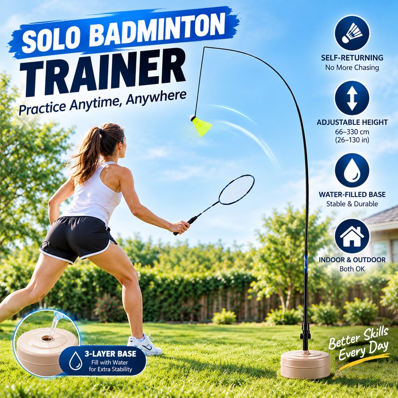 子供から大人まで使える、室内・屋外で使える、自動返球機能付き - Badminton Shuttlecock のレビューと価格