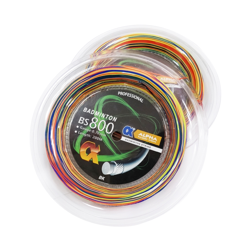 レインボーストリング付きアルファバドミントンリール,高ポンド - Badminton Net のレビューと価格